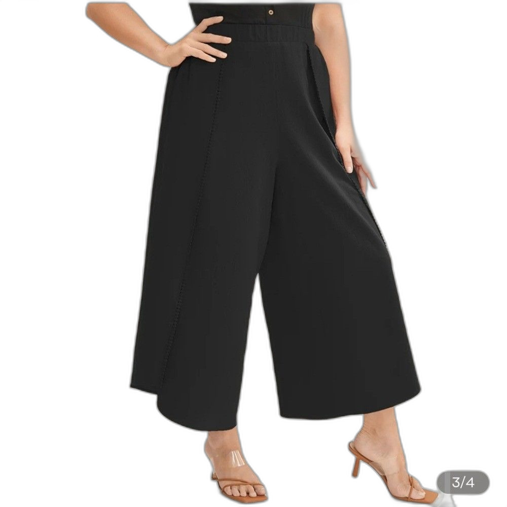 BLOOMCHIC Elastic Waist Wrap Crop Pants Size 18-20